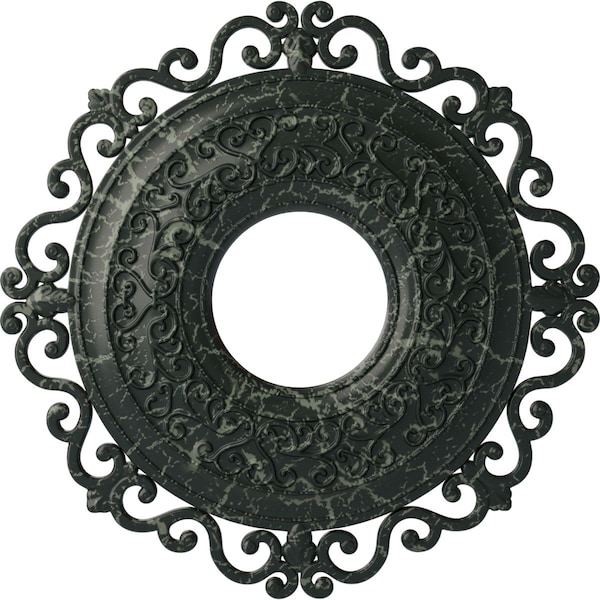 Ekena Millwork Orrington Medallion (Canopies up to 6 1/4"), 22"OD x 6 1/4"ID x 1 3/4"P, Painted Turtle Crackle CM22ORPTC - main